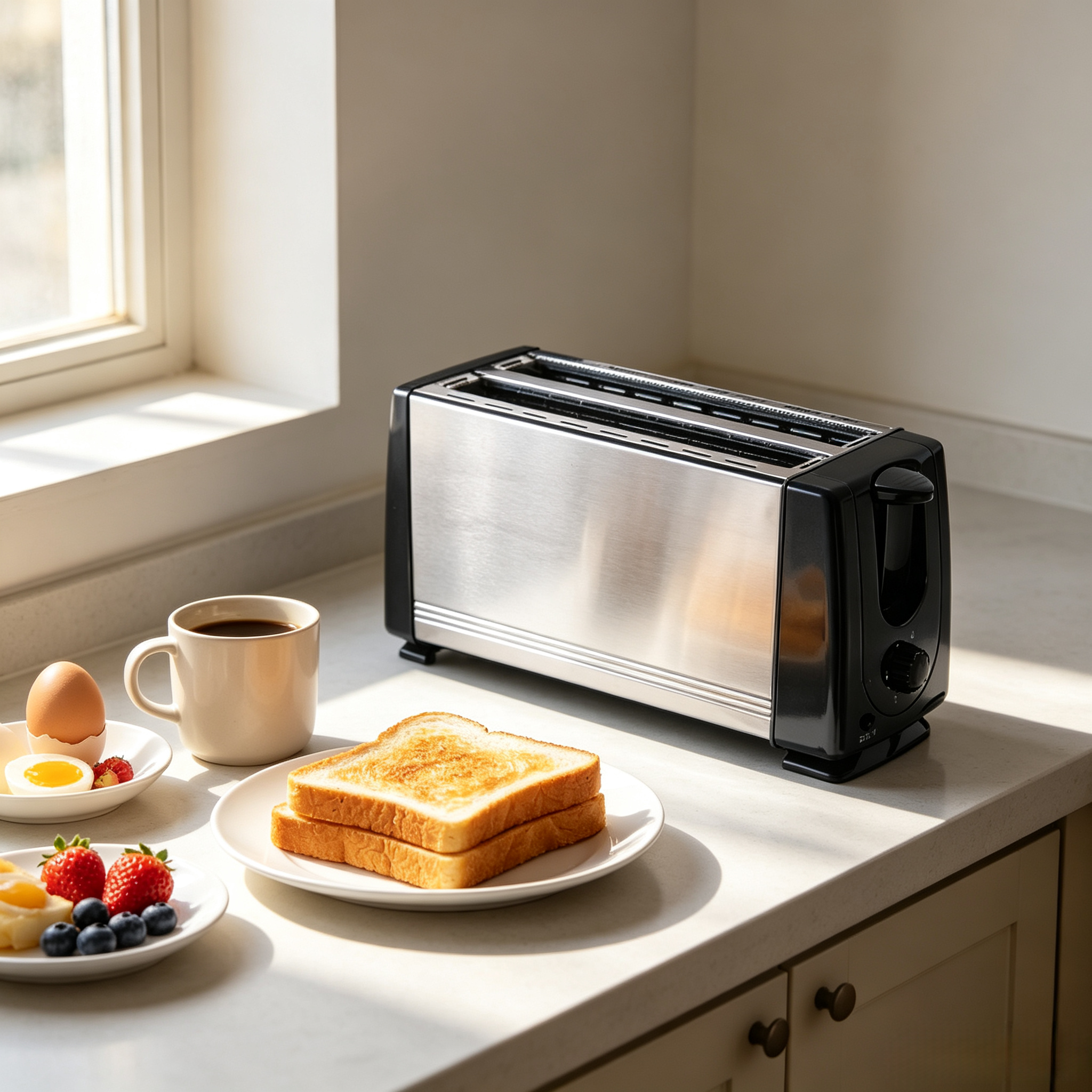 2 Slot Electric Bread Toaster, Non-Stick Sandwich Maker Machine, Automatic Breakfast Toaster for Home Kitchen bread toaster、toaster machine、sandwich maker、breakfast maker、electric toaster
