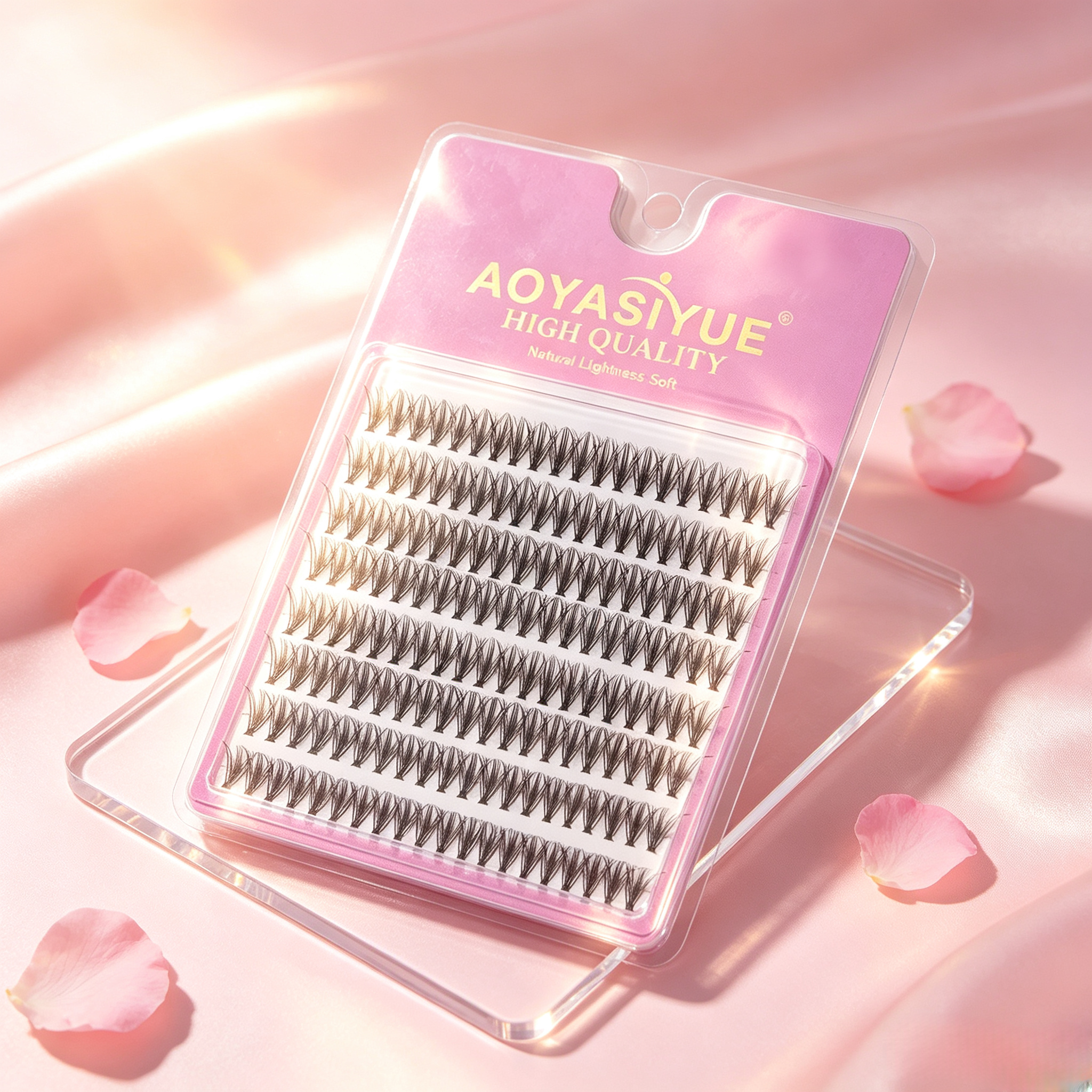 DIY Segmented false eyelash set, large capacity dense single cluster of false eyelashes 8/10/11/12/13cm Curly Mink False Eyelashes, Soft Lightweight Volume Lashes,Give away eyelash glue view 6