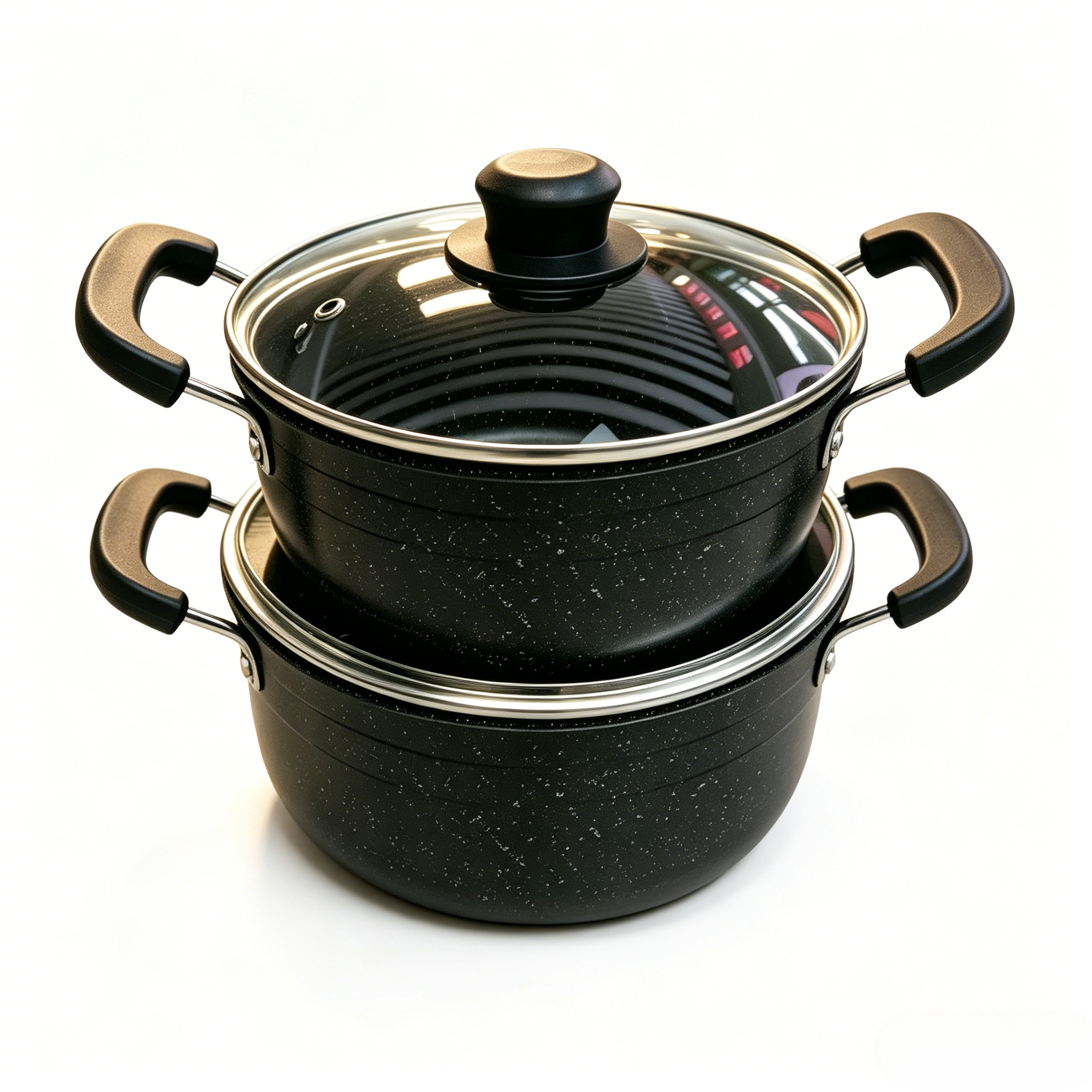 Non-Stick Sufuria Cooking Pot with Lid, Heat Resistant Handle, Universal for Gas Stove & Induction Cooker, Durable Kitchen Cookware