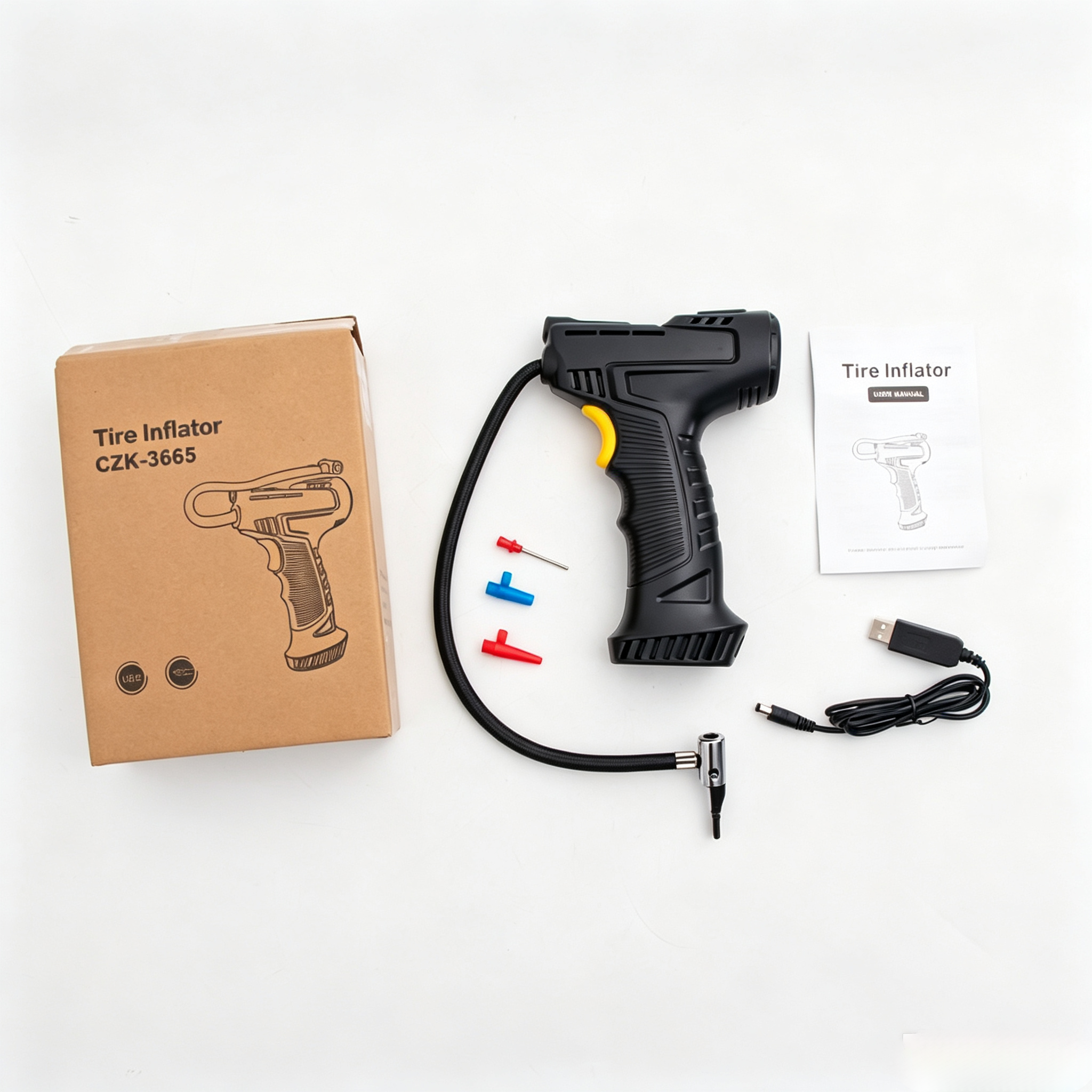Wireless Car Air Compressor Portable Tire Inflator Air Pump, Multifunctional Power Bank Portable Charger, Digital Electric Tyre Pump with LED Light for Auto Motorcycle Bicycle Boat Balls Inflatable