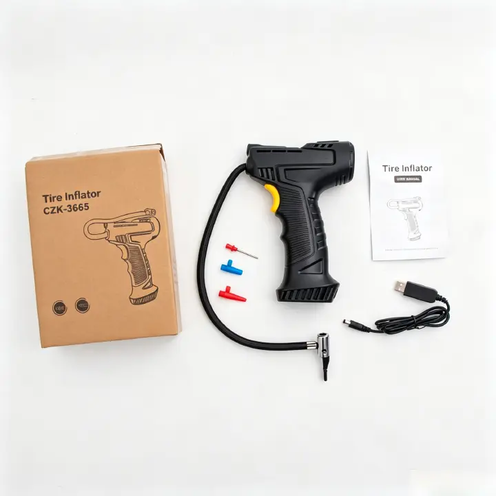 Wireless Car Air Compressor Portable Tire Inflator Air Pump, Multifunctional Power Bank Portable Charger, Digital Electric Tyre Pump with LED Light for Auto Motorcycle Bicycle Boat Balls Inflatable