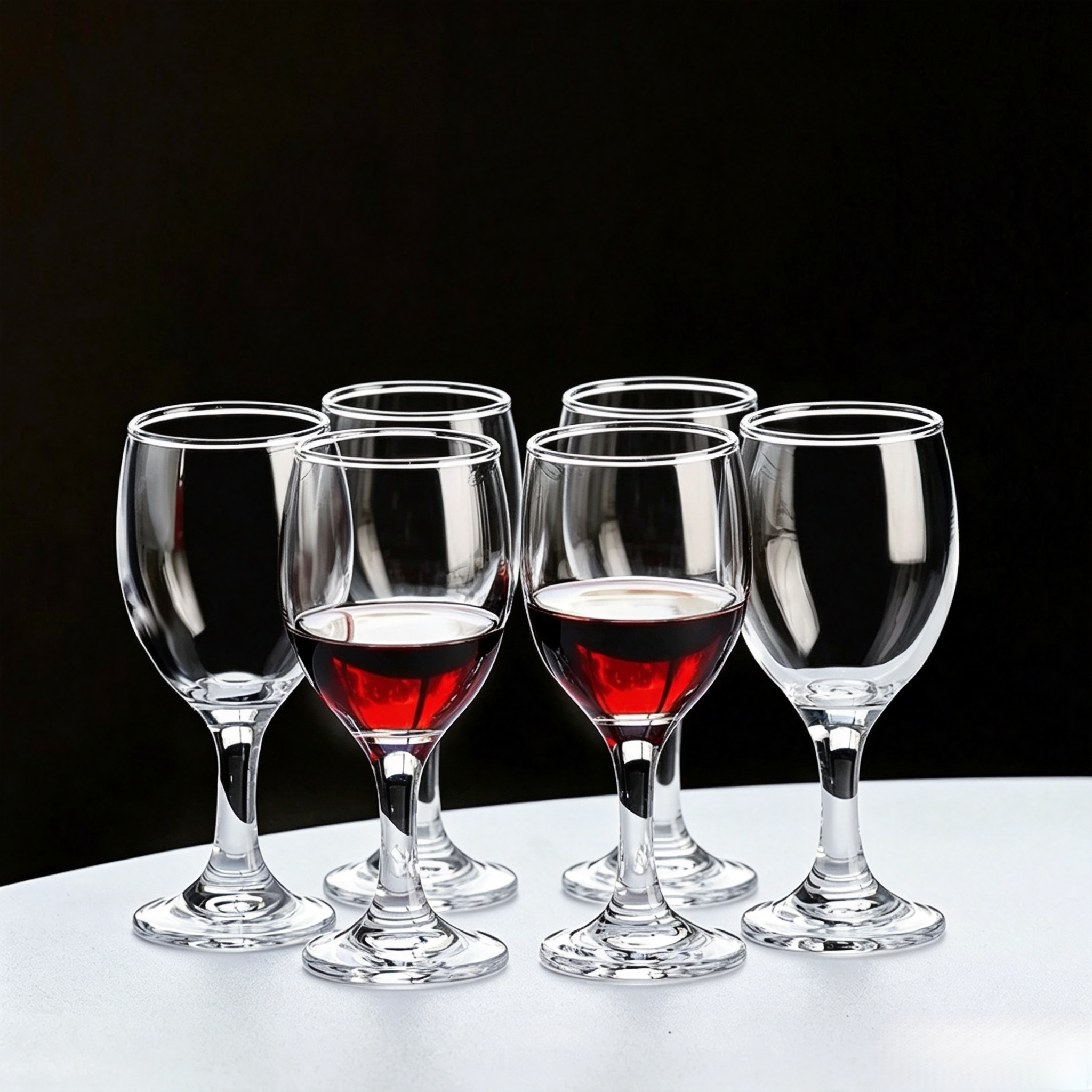 2/4/6Pcs Clear Red Wine Glasses Transparent Goblet Glass Cup For Wine Juice Party ，red wine goblet，glass cup set，drinking glasses，home tableware，bar glassware，party cups，