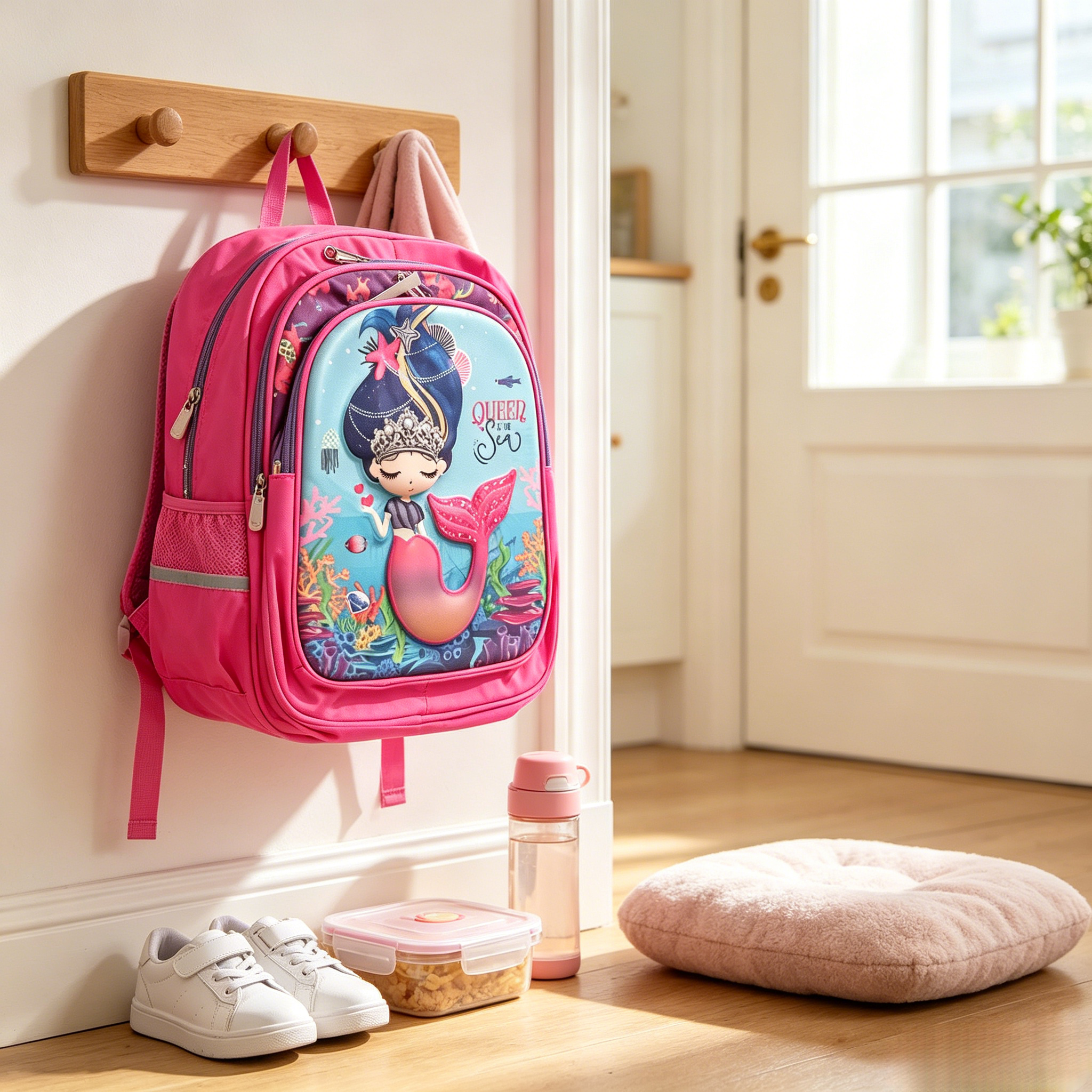 Cute Cartoon Kids School Backpack Lightweight Breathable Back Strap Children School Bag,Cartoon  Schoolbag,Pink