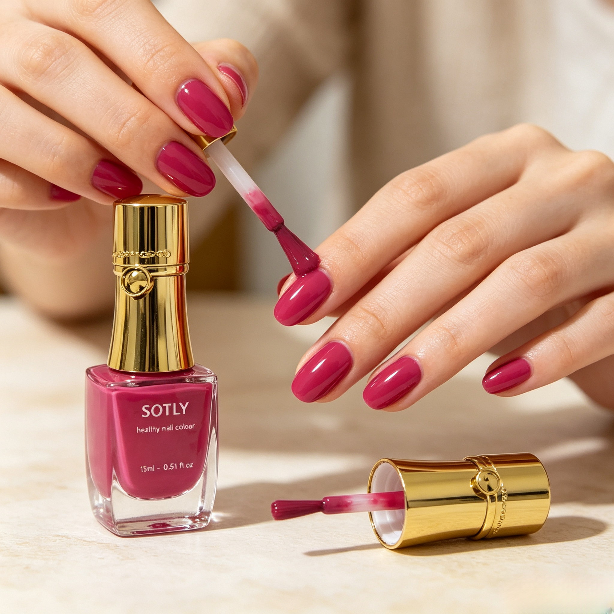2 Colors Long Lasting Nail Polish Set, Quick Dry Glossy Nail Varnish, Crack Resistant Waterproof Manicure Nail Coating for African Women Daily Party Use view 2