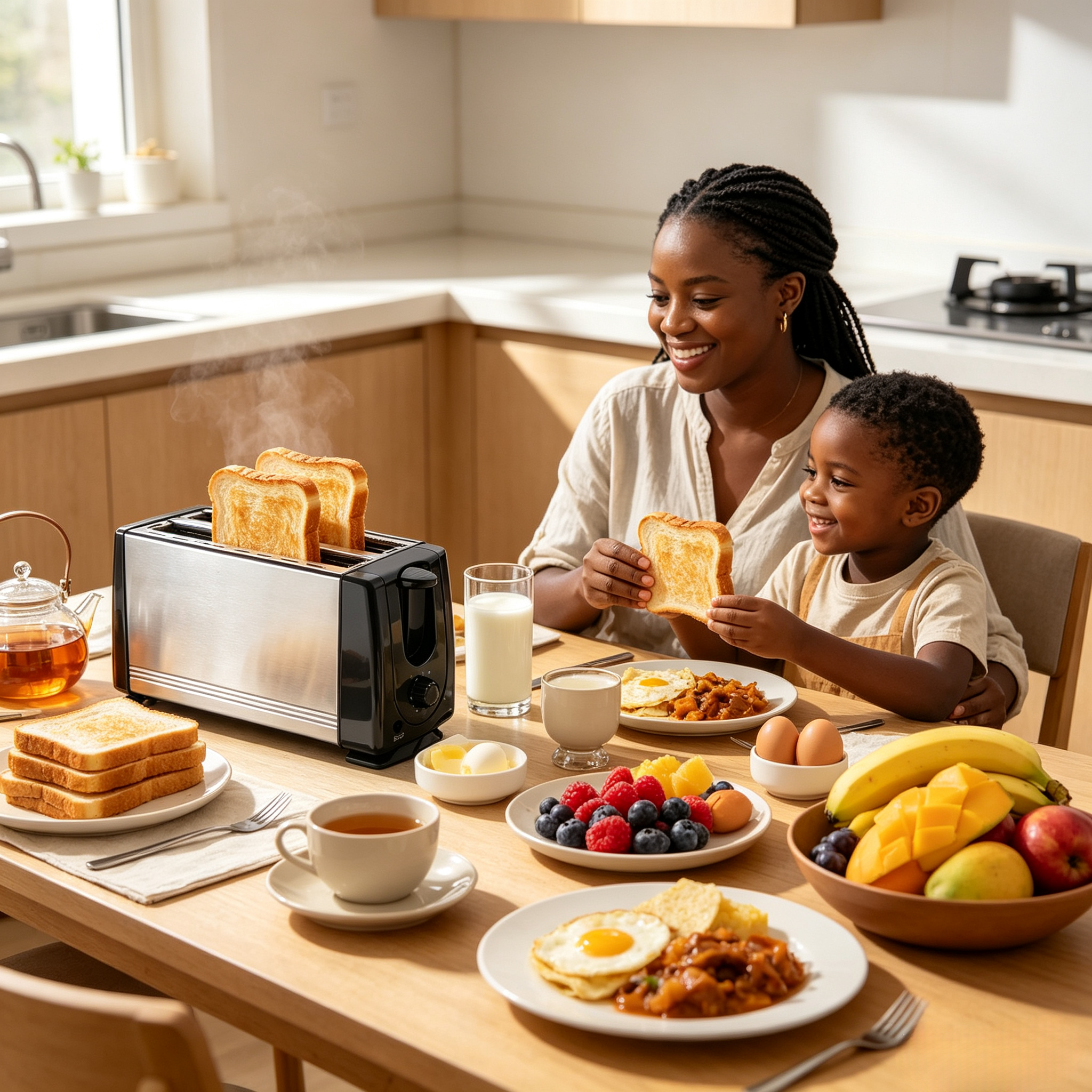 2 Slot Electric Bread Toaster, Non-Stick Sandwich Maker Machine, Automatic Breakfast Toaster for Home Kitchen bread toaster、toaster machine、sandwich maker、breakfast maker、electric toaster