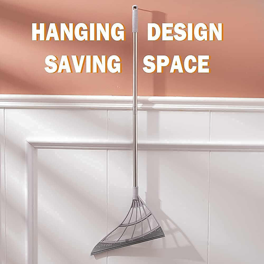 Wiper Multifunction Magic Broom, 2-in-1 Universal Wiping Sweeper Silicone Broom with Scraper, Bathroom Wiper Broom is Used for Tiles, Glass, Wiper, Hardwood Floor