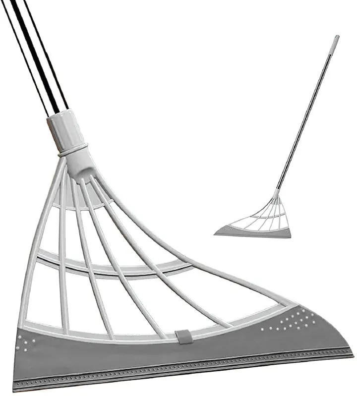 Wiper Multifunction Magic Broom, 2-in-1 Universal Wiping Sweeper Silicone Broom with Scraper, Bathroom Wiper Broom is Used for Tiles, Glass, Wiper, Hardwood Floor