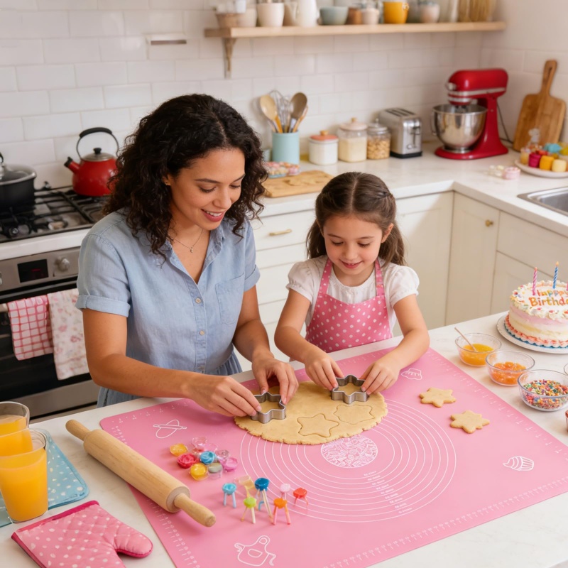 Silicone Baking Mat with Measurements, Non-Slip Non Stick Pastry Mat Sheetfor for Dough,Pastry, Bread, Cookies, Pizza, Fondant, Pasta