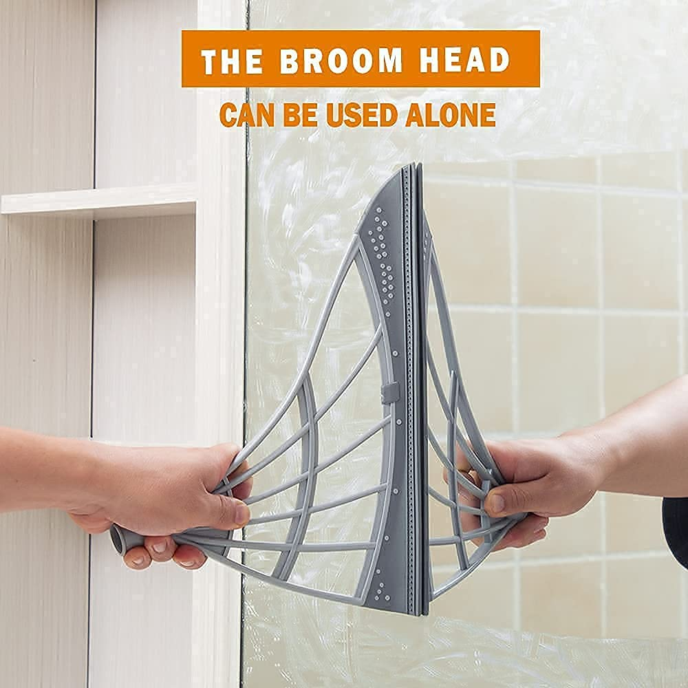 Wiper Multifunction Magic Broom, 2-in-1 Universal Wiping Sweeper Silicone Broom with Scraper, Bathroom Wiper Broom is Used for Tiles, Glass, Wiper, Hardwood Floor