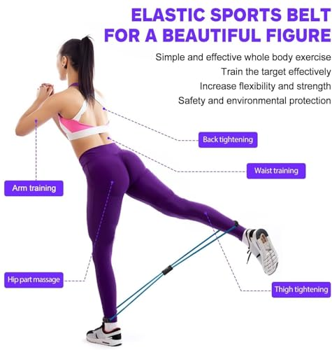 Figure 8 Toner Resistance Exercise Tube Band, Tensioner Stretch with Shoulder Arm Elastic Band for Chest Expansion Exercises, Yoga, Home Exercises (Pack of 1)