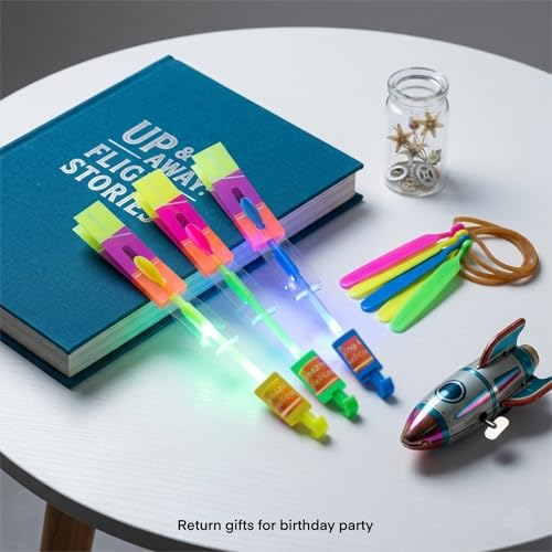 Return Gifts For Birthday Party for Kids  Flying Slinger for kids return gifts| Helicopter Toy Return Gifts| Catapult for Kids| Slingshot Flying Copters Outdoor Game for Girls & Boys