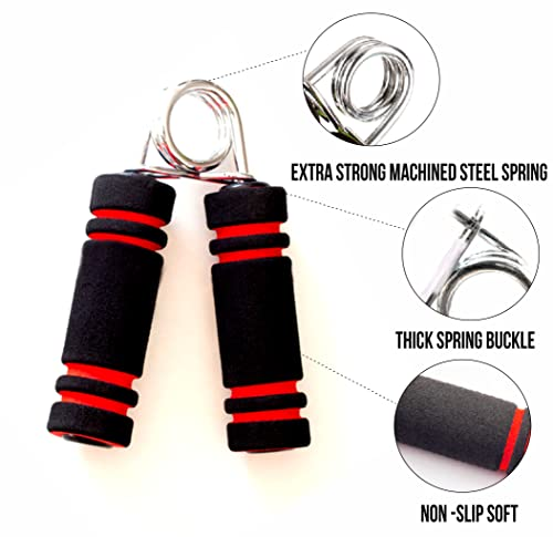 Best Foam Hand Grip (Pack of 2) for Training,Exercise and Gym/Men, Women Red Hand Grip