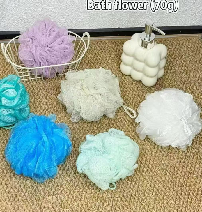 2/4 Pack Loofah Sponge Shower Loofahs Multicolor Bath Sponges Body Scrubbers Mesh Balls 70g Luffa for Rich Lather Exfoliating Wash Back Scrubber Bathroom Men Women  Cleaning Bathing Accessories