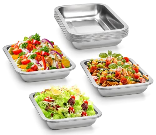 Breading Trays, Stainless Steel Serving Tray  Large Deep Breading Pan Food Prep Trays for Breadcrumb Dishes, Schnitzel, Fish