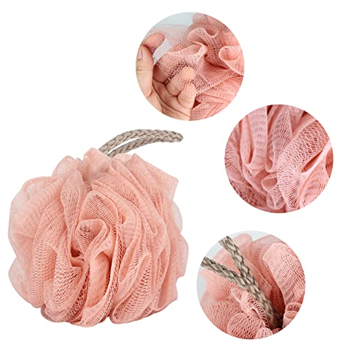2/4 Pack Loofah Sponge Shower Loofahs Multicolor Bath Sponges Body Scrubbers Mesh Balls 70g Luffa for Rich Lather Exfoliating Wash Back Scrubber Bathroom Men Women  Cleaning Bathing Accessories