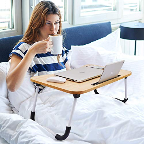 Homes Table Laptop Study Bed Home Wooden Foldable Students Stand Office Computer Desk Folding Work Tables Laptops Portable (Wood),Foldable Wooden Mini Lapdesk for Couch, Sofa Bed   （60*40cm）