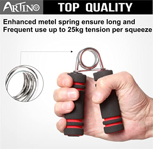 Best Foam Hand Grip (Pack of 2) for Training,Exercise and Gym/Men, Women Red Hand Grip