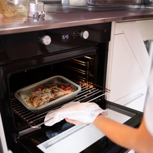 Breading Trays, Stainless Steel Serving Tray  Large Deep Breading Pan Food Prep Trays for Breadcrumb Dishes, Schnitzel, Fish