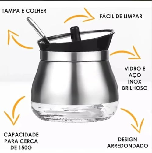 Kitchen Household Salt Sugar Pepper Chili Pot Durable Spice Seasoning Condiment Bottle Glass  Moisture-Proof Jar With Spoon Pack of 3