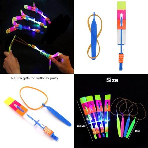 Return Gifts For Birthday Party for Kids  Flying Slinger for kids return gifts| Helicopter Toy Return Gifts| Catapult for Kids| Slingshot Flying Copters Outdoor Game for Girls & Boys