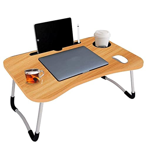 Homes Table Laptop Study Bed Home Wooden Foldable Students Stand Office Computer Desk Folding Work Tables Laptops Portable (Wood),Foldable Wooden Mini Lapdesk for Couch, Sofa Bed   （60*40cm）