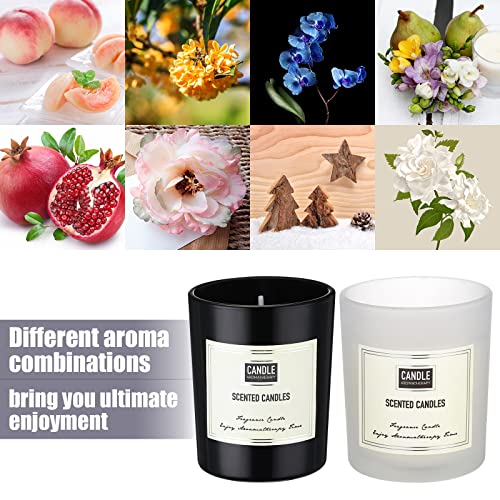 Scented Soy Candles Jar Gift, Elegant Style, Fresh Scent Natural Soy Wax and Fragrance, multiple Scents, Fall Home Decor, Boxed for Birthdays and Christmas, Thank You and Housewarming Gift