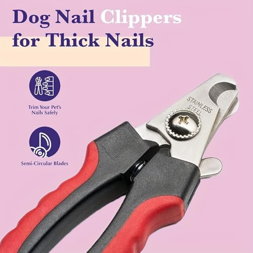 Multifunctional Pet Nail Clippers with Sickle Large Dog Cat Nail Clippers Stainless Steel Grooming Scissors
