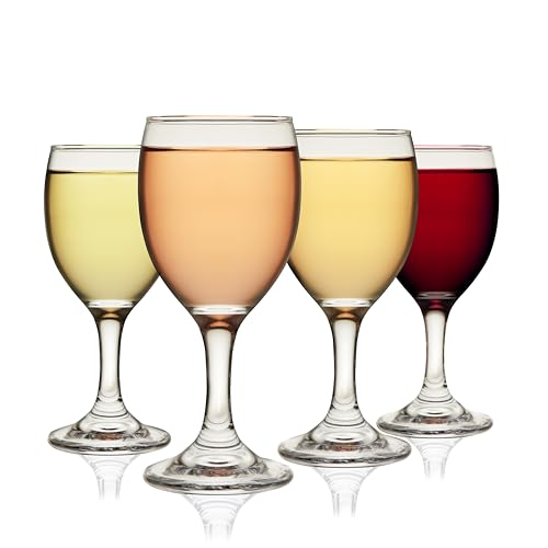Small Wine Glasses, Modern Stemmed Glassware for Red Wines, Wine Tasting Events, Dinner Parties, Home Bar Essentials, Clear Mini Drinking Glasses