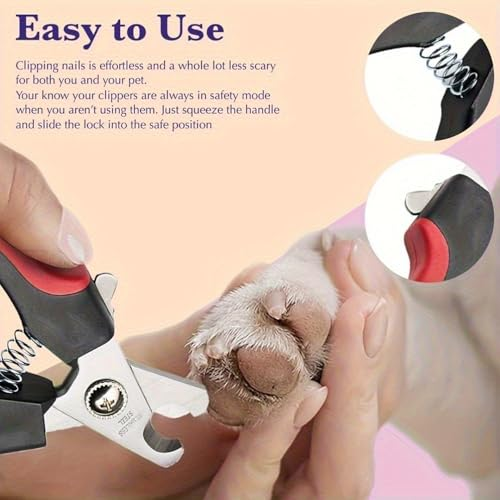 Multifunctional Pet Nail Clippers with Sickle Large Dog Cat Nail Clippers Stainless Steel Grooming Scissors