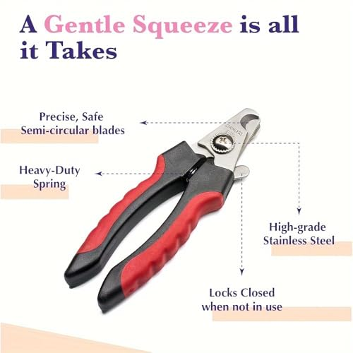 Multifunctional Pet Nail Clippers with Sickle Large Dog Cat Nail Clippers Stainless Steel Grooming Scissors