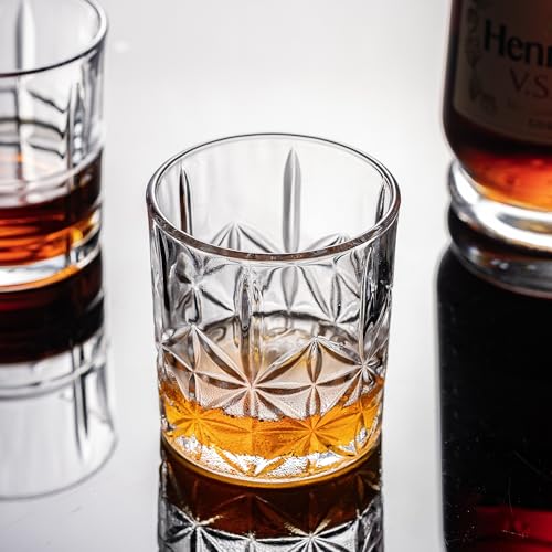 Old Fashioned Whiskey Glasses Set - Rocks Barware For Scotch, Bourbon, Liquor and Cocktail Drinks - Set of 2 - Men Gift