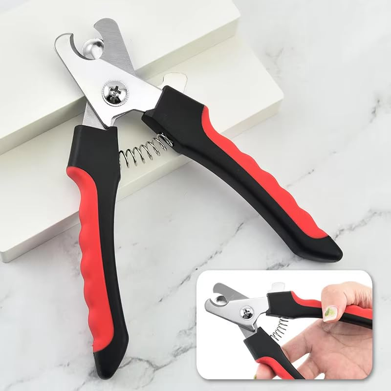 Multifunctional Pet Nail Clippers with Sickle Large Dog Cat Nail Clippers Stainless Steel Grooming Scissors