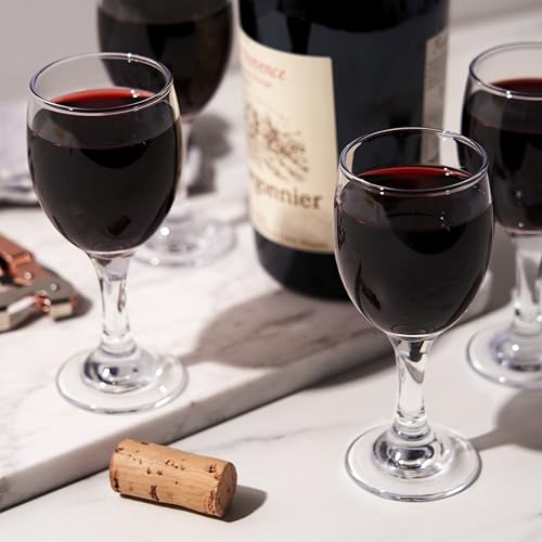 Small Wine Glasses, Modern Stemmed Glassware for Red Wines, Wine Tasting Events, Dinner Parties, Home Bar Essentials, Clear Mini Drinking Glasses