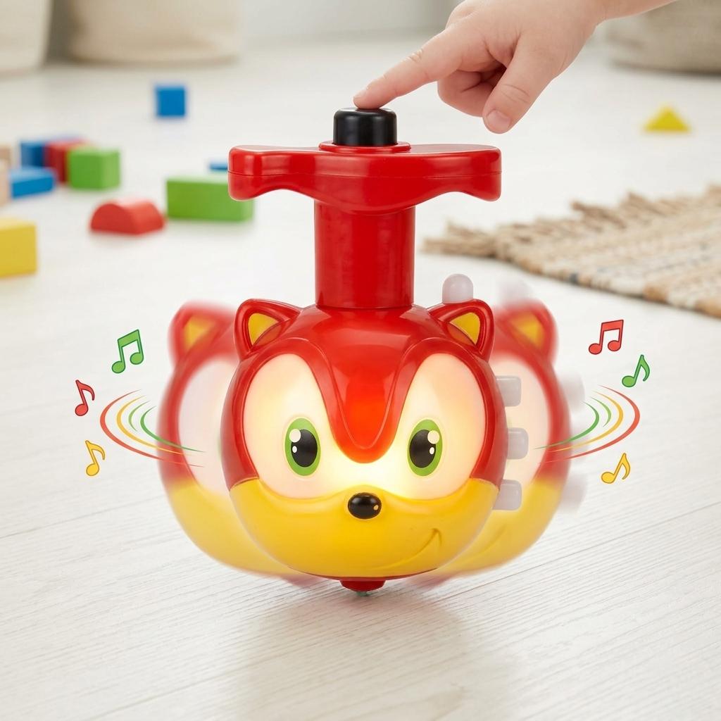 Spinning Top Toy with LED Light & Music Launcher For Kids Birthday Gift Party Favors Goodie Bag Stuffers for Kids, School Prizes for Boys & Girls