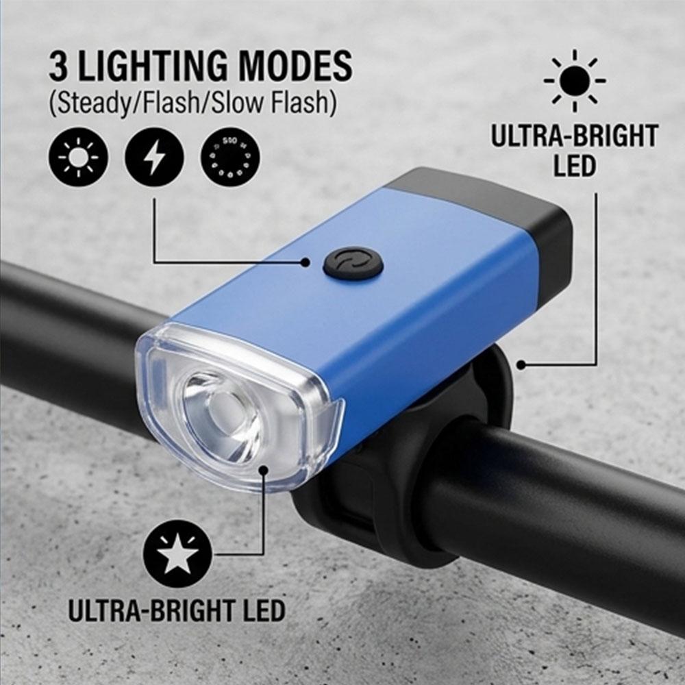 Bike Light High Lumens Super Bright Bicycle Safety LED Light Ultra Bright 3 Modes Waterproof Front and Tail Light Set for Night Riding Cycling