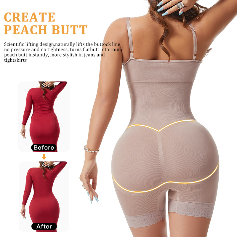 Women Shapewear Jumpsuit Plus Size Tummy Control Butt Lifter Chest Support Slim Body Shaper