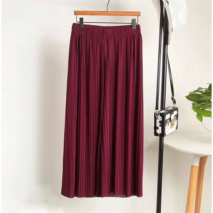 Women Pant High Waist Ruffled Large Size Chiffon Wide Leg Pants Women Pleated Loose Pants Lady Summer Trousers