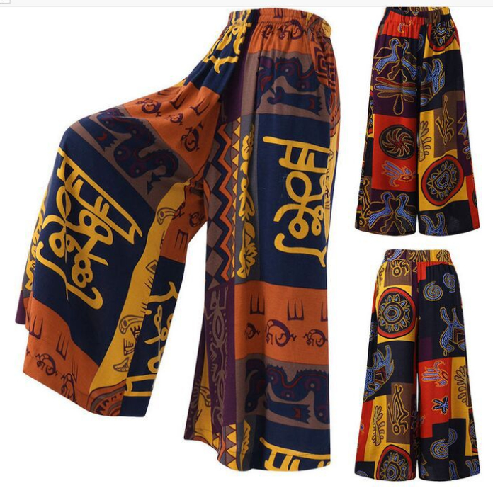 Women's Pants Autumn New Ladies Loose Printed Casual Trousers