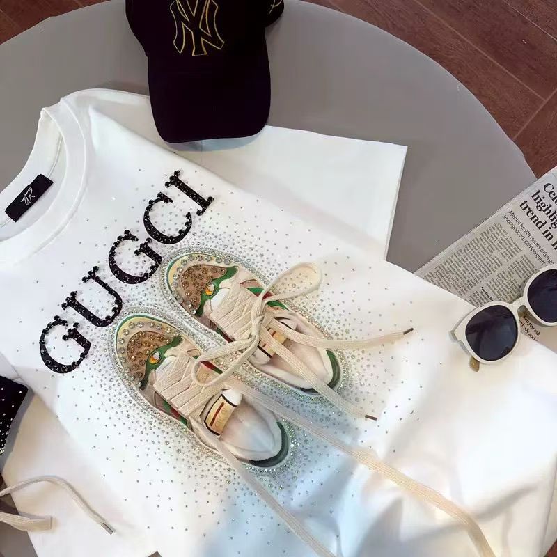 New Women's Clothing Ladies Short-Sleeved T-shirt Women's Loose Large Medium And Long Top