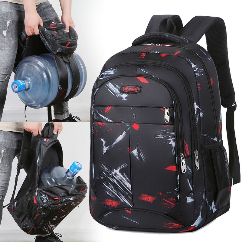 Premium Large Capacity Waterproof Men Backpack Unisex Student School Bag for Primary Middle High School Durable Multi-pocket Laptop Backpack Casual Outdoor Travel Rucksack