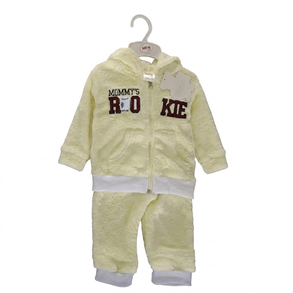 Premium Soft Cotton Baby Tracksuit - Hooded Zipper Top + Matching Joggers Age 9-12 months
