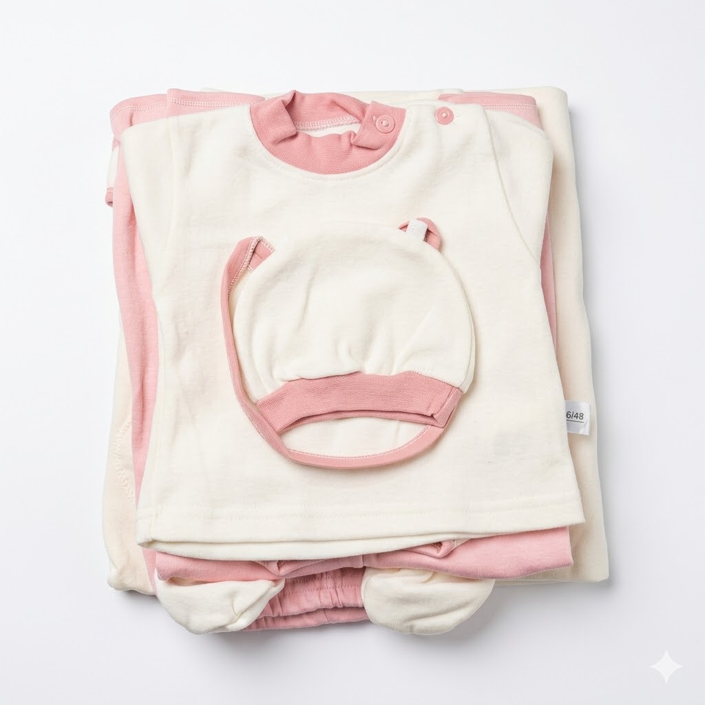 Two-Tone 11PCS Premium Newborn Cotton Receiving Set – Unisex Hospital Essentials Kit