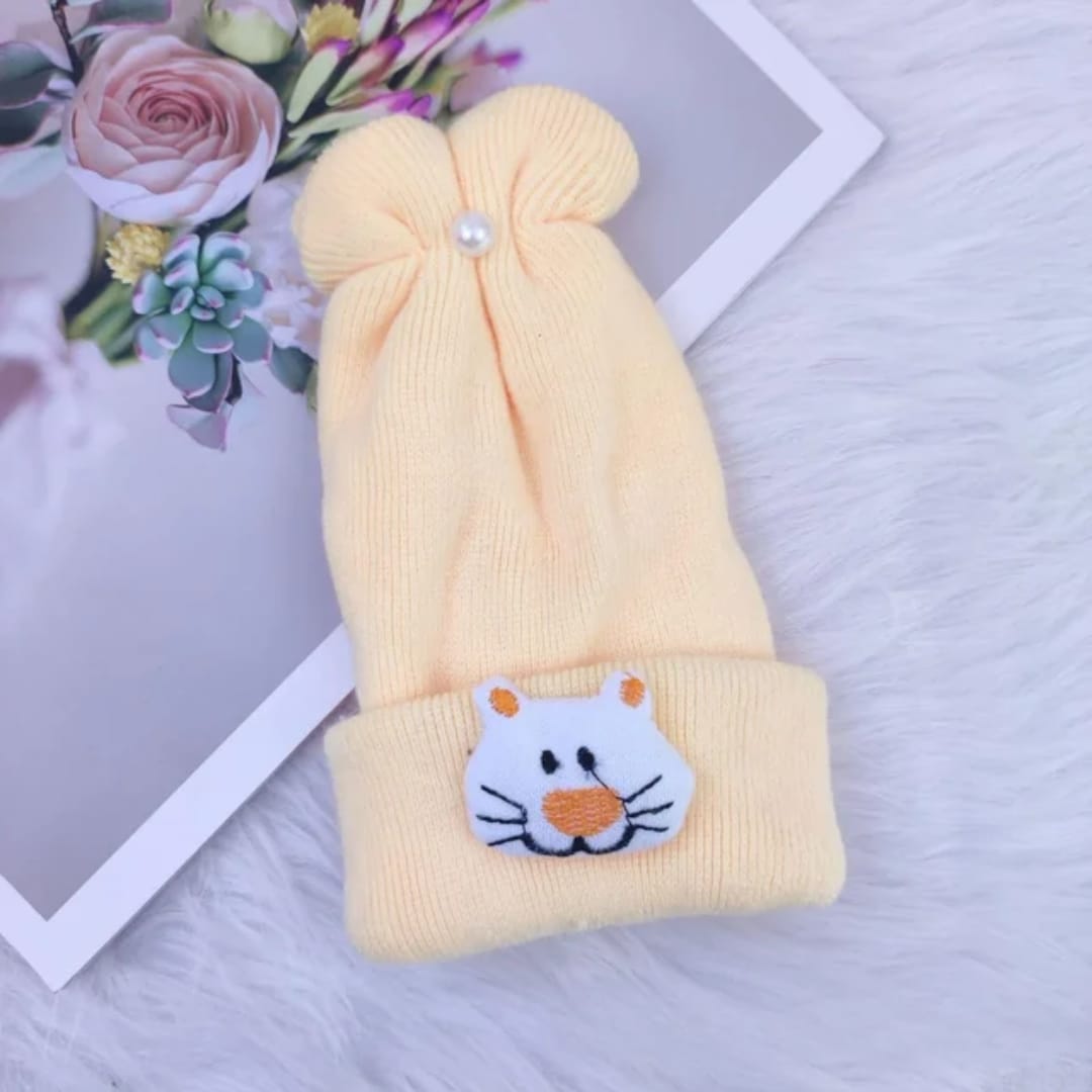 Soft Knitted Newborn Baby Cap – Warm Winter Beanie Hat for Boys & Girls (0–24 Months)