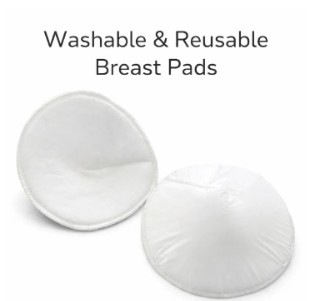 Leak-Proof Cotton Breast Pads | Soft Reusable Nursing Pads | Washable, Padded & Absorbent Breastfeeding Pads | Gentle, Eco-Friendly Comfort for Moms
