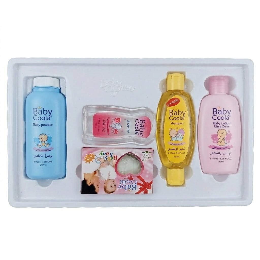 5-in-1 Baby Care Essentials Gift Set - Gentle Body Lotion, Shampoo, Oil, Soap & Powder