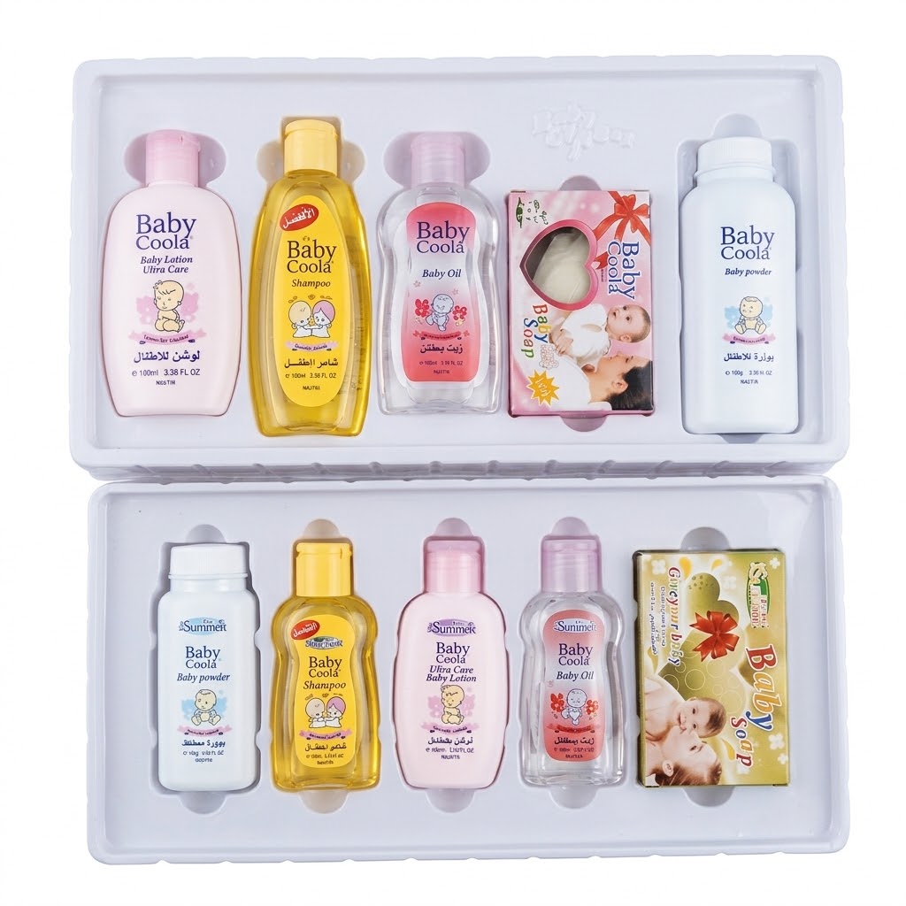 5-in-1 Baby Care Essentials Gift Set - Gentle Body Lotion, Shampoo, Oil, Soap & Powder