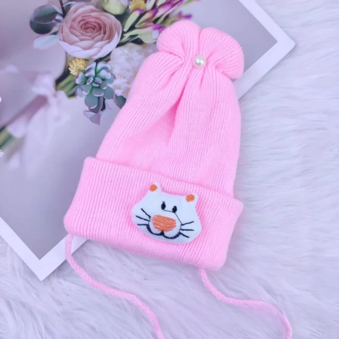 Soft Knitted Newborn Baby Cap – Warm Winter Beanie Hat for Boys & Girls (0–24 Months)