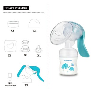 Momeasy Manual Breast Pump – Anti-Countercurrent Design for Hygiene | Portable & Silent | Comfortable High-Efficiency Suction | BPA-Free Baby Feeding Essentials