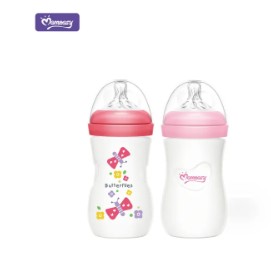 Momeasy 2-Pack Wide Neck Baby Feeding Bottles - 240ml/8oz - Anti-Colic & BPA-Free - Natural Feel Silicone Nipple