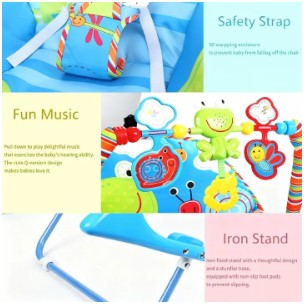 Infant to Toddler Baby Rocker with Soothing Vibrations & Musical Toy Bar – Adjustable Feeding & Sleeping Chair for Newborns to Toddlers